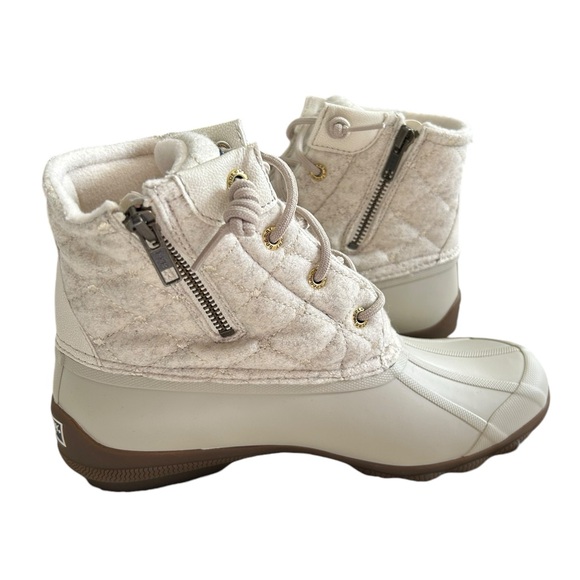 NEW Women’s Sperry Syren Gulf Wool Quilt Ivory Boots SZ 8.5 - Picture 10 of 10